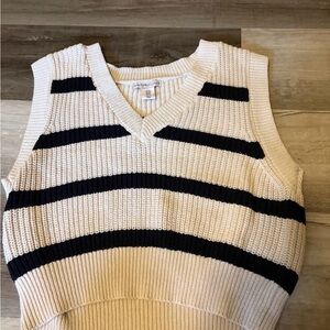 Sincerely Jules Striped V-Neck Sweater Vest